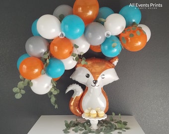 Foxy Friends Orange Brown Gray Peach Balloon Garland Kit Foxy Friends Orange Brown Gray Peach Balloon Garland Kit