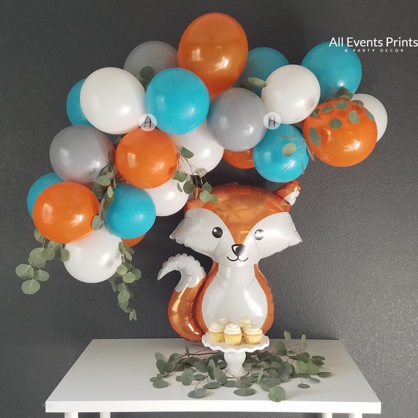 What Does The Fox Say?!  5' - 15' Balloon Garland Kit, Optional Pump & Finishing Kit