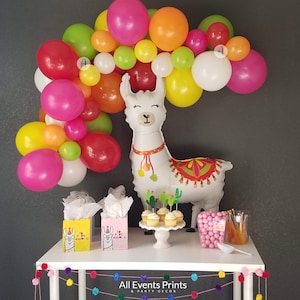 No Drama Llama Balloon Garland Kit (5' to 15') - Includes Pump, Wall Hooks, & Twine