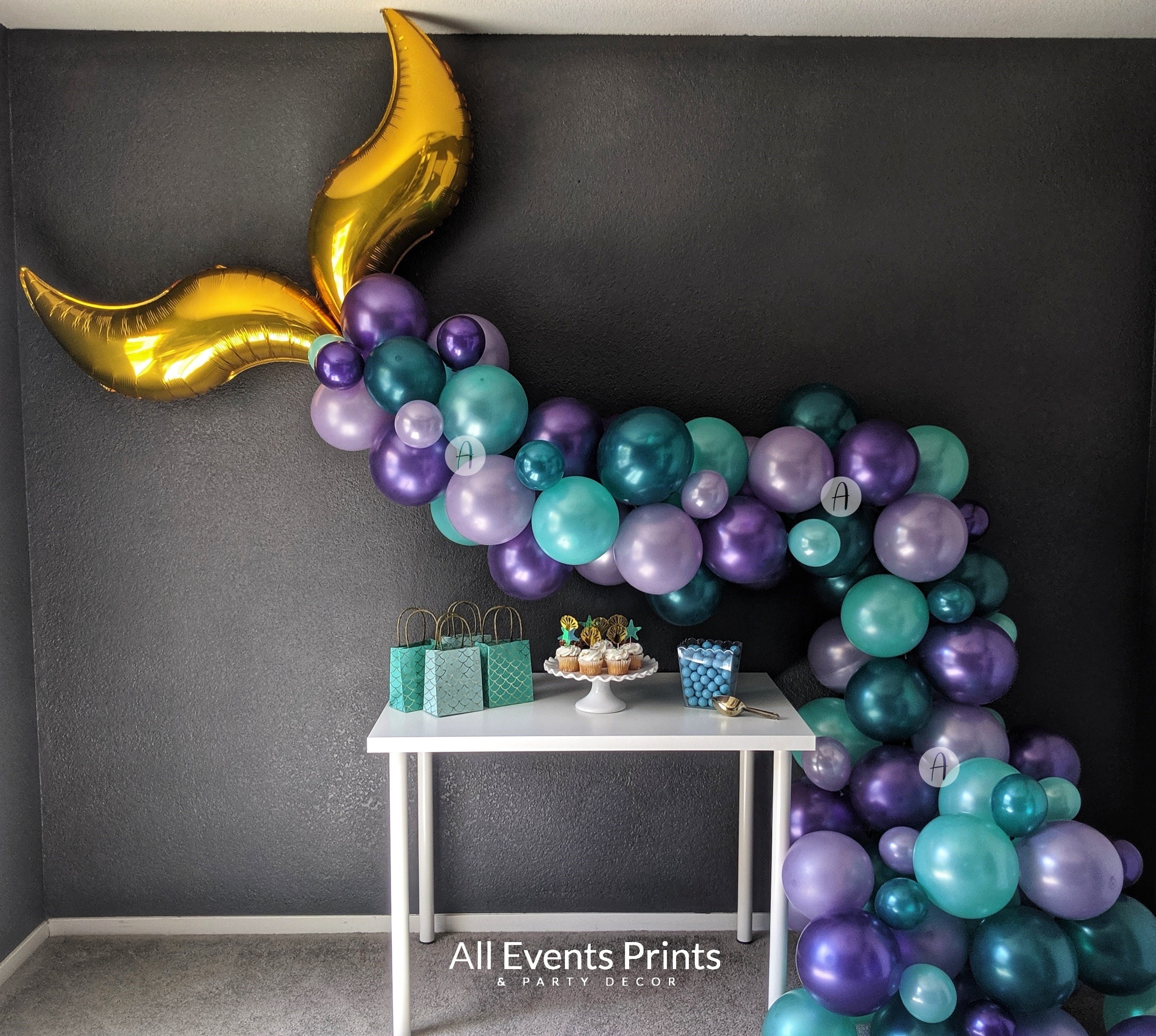 Shimmering Mermaid Tail Balloon Garland DIY Kit 10 Ft or 15 Ft