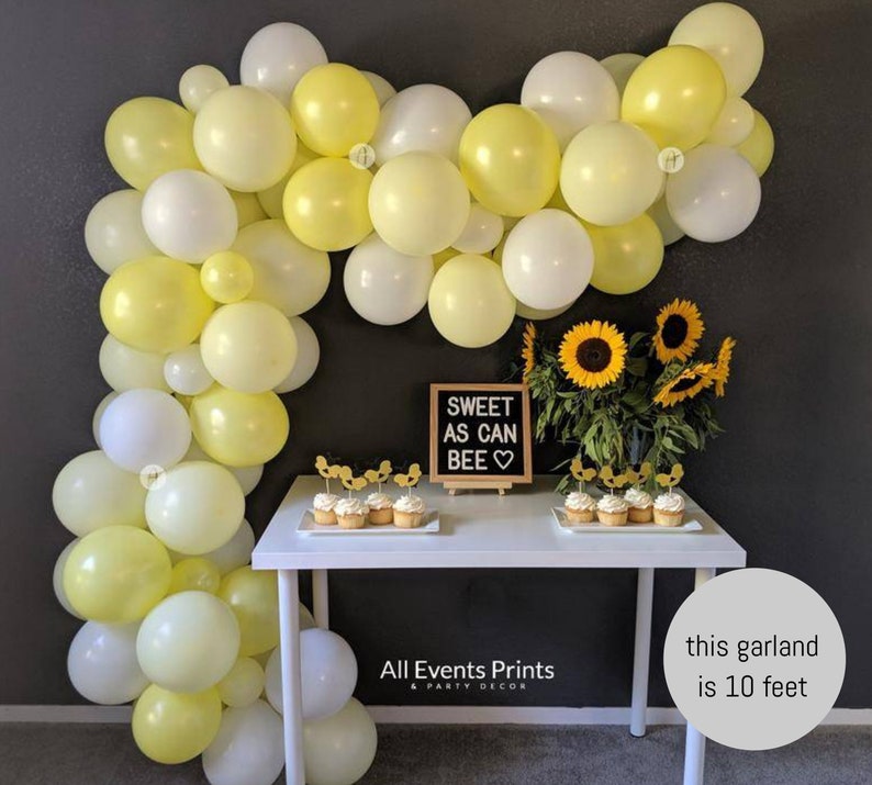 Sweet As Can Bee Balloon Garland DIY Kit 5 Ft 25 Ft, Includes EVERYTHING that you will need for assembly image 4