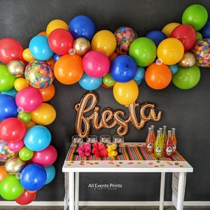 Fiesta Balloon Garland DIY Kit (5 Ft - 25 Ft), Includes EVERYTHING that you will need for assembly