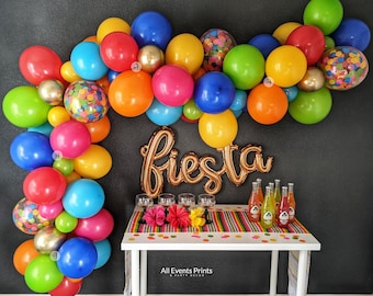 Fiesta Balloon Garland DIY Kit (5 Ft - 25 Ft), Includes EVERYTHING that you will need for assembly