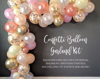 Confetti Balloon Garland DIY Kit (5' to 25'), Optional Pump & Finishing Kit