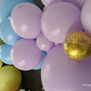Pastel Balloon Garland Rainbow DIY Kit 5' to 25', Includes EVERYTHING that you will need for assembly image 2