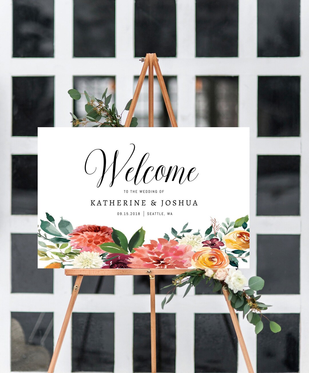 Editable Wedding Welcome Signs, Includes 4 Sizes, Wedding Signs ...