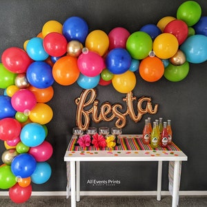 Fiesta Balloon Garland DIY Kit 5 Ft 25 Ft, Includes EVERYTHING that you will need for assembly image 2