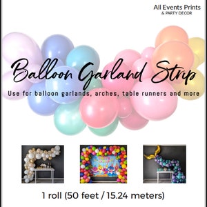 Balloon Garland Strip 50 Ft Roll Clear Alternating Hole Sizes image 6