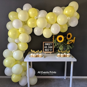 Sweet As Can Bee Balloon Garland DIY Kit 5 Ft 25 Ft, Includes EVERYTHING that you will need for assembly image 1