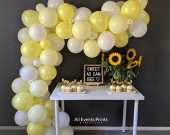 Sweet As Can Bee Balloon Garland DIY Kit (5 Ft - 25 Ft), Includes EVERYTHING that you will need for assembly