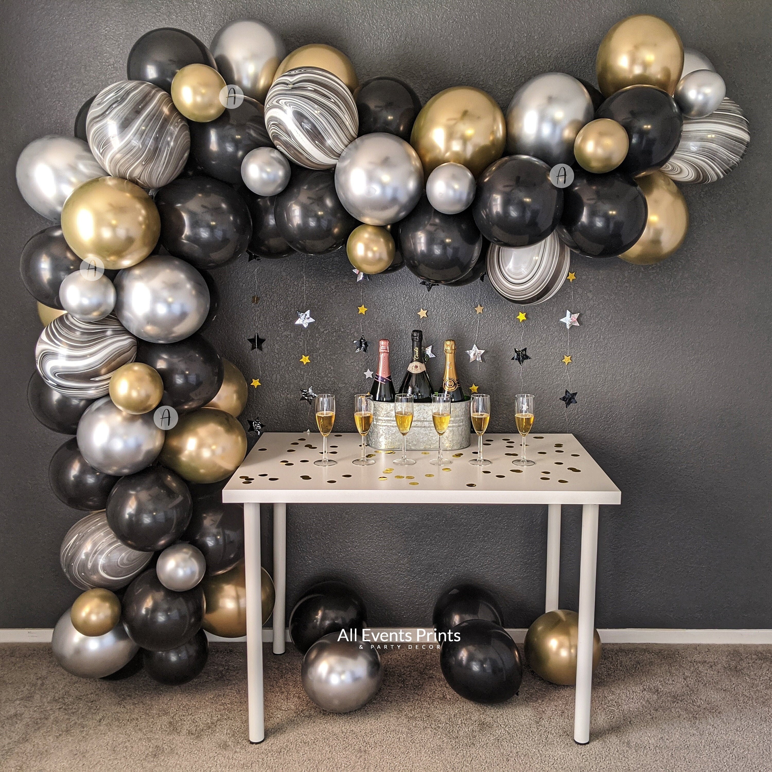 Great Gatsby Party Decorations Party Like Gatsby Balloons Black Gold  Balloon Garland Arch Kit Roaring 20s Party Decorations