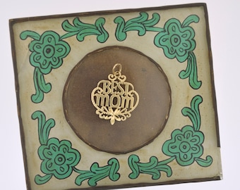 14k Gold Best Mom Charm or Pendant