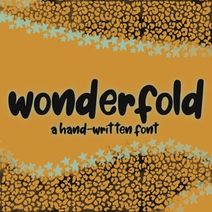 Wonderfold | a hand-written font | font