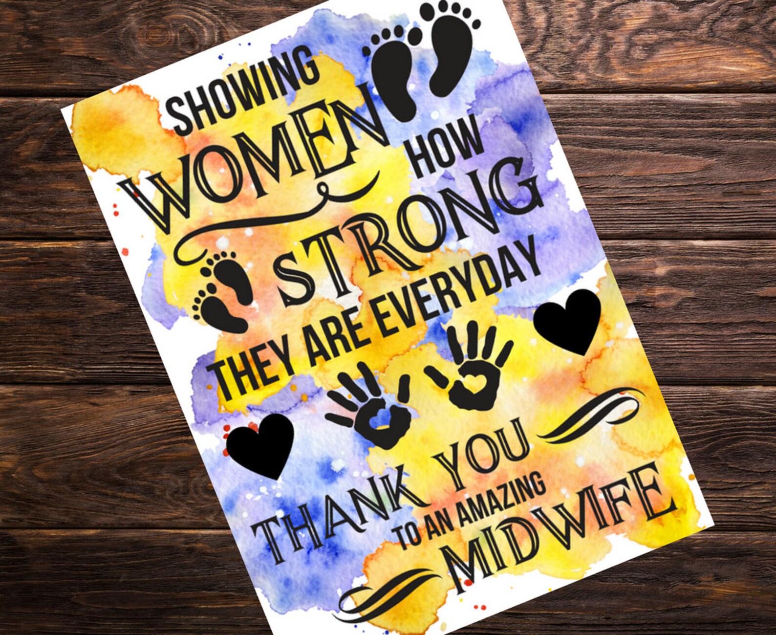 Thank You Card For Midwife Gift Midwife Card After Birth Doula Etsy