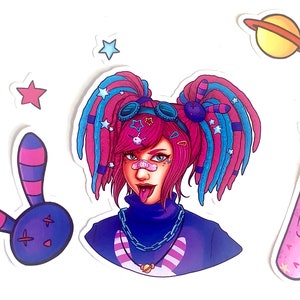 Cyber Bunny - Art Sticker Set