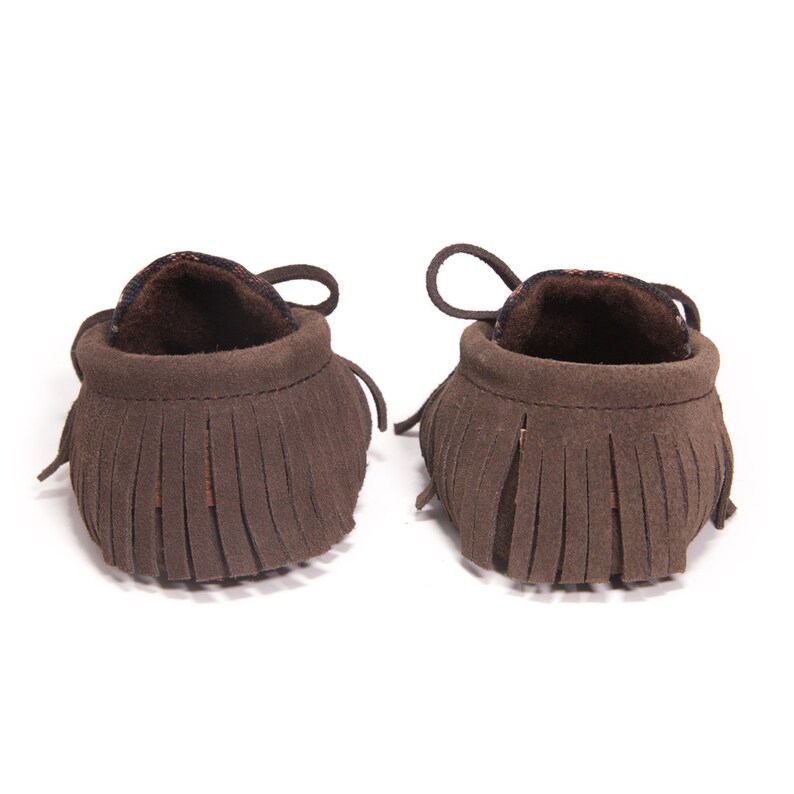 Brown baby moccasins image 3