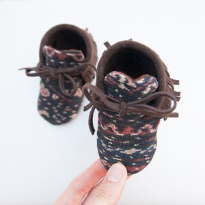 Brown baby moccasins image 6