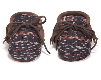 Brown baby moccasins