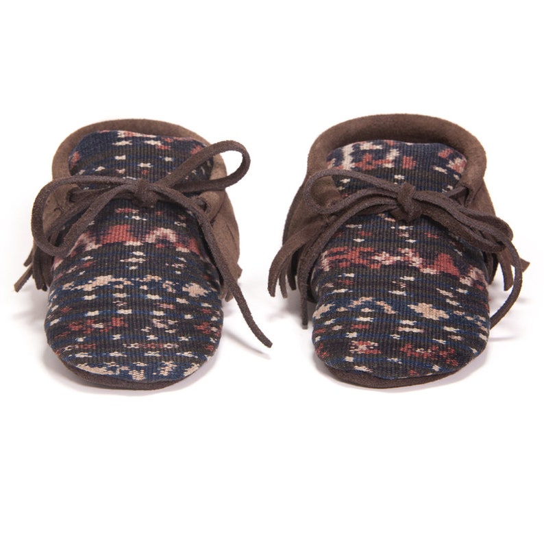 Brown baby moccasins image 1