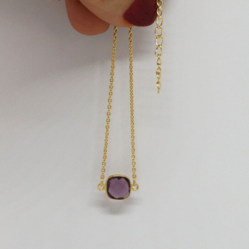 gemstone bracelet amethyst bracelet gemstone charm bracelet golden chain bracelet charm bracelet chain bracelet