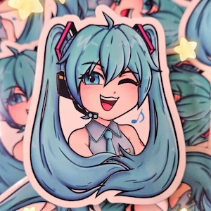 Hatsune Miku Default Vinyl / Glossy Sticker