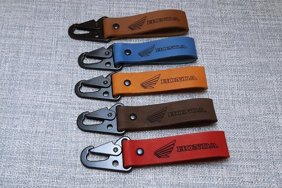 Cuero Honda, Llavero con Snap, Llavero y Clip, Motocicleta, Moto, Schl-sselanh-nger, porte-clés, portachiavi