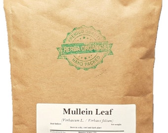 Mullein Leaf – Verbascum L – Loose Dried Leaves Herbal Tea – Herba Organica
