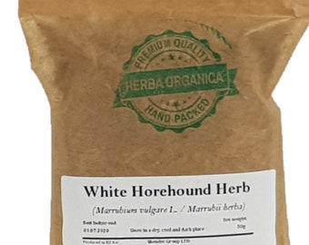 White Horehound Herb – Marrubium vulgare L – Loose Leaf Herbal Tea – Herba Organica