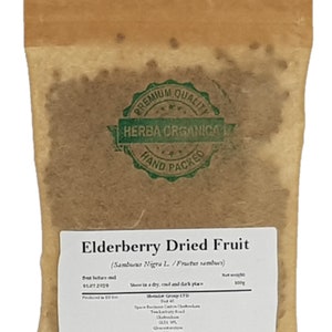 Elderberry Dried Fruit / Sambucus Nigra L # Herba Organica #