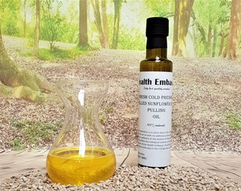 Frisches kaltgepresstes geschältes Sonnenblumenkern Öl 250ml | Unraffiniert & Natürlich | Gesundheit Botschaft