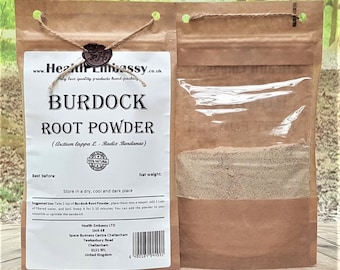 Burdock Root Powder | Arctium lappa L | Natural Herbal Tea Ingredient | Health Embassy