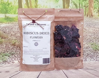 Hibiscus Dried Flowers Tea / Hibiscus L / Herbal Tea Health Embassy