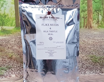 Flaxseed & Milk Thistle Meal 450g | Seed Flakes for Baking And Smoothies | Hand-Packed | Health Embassy