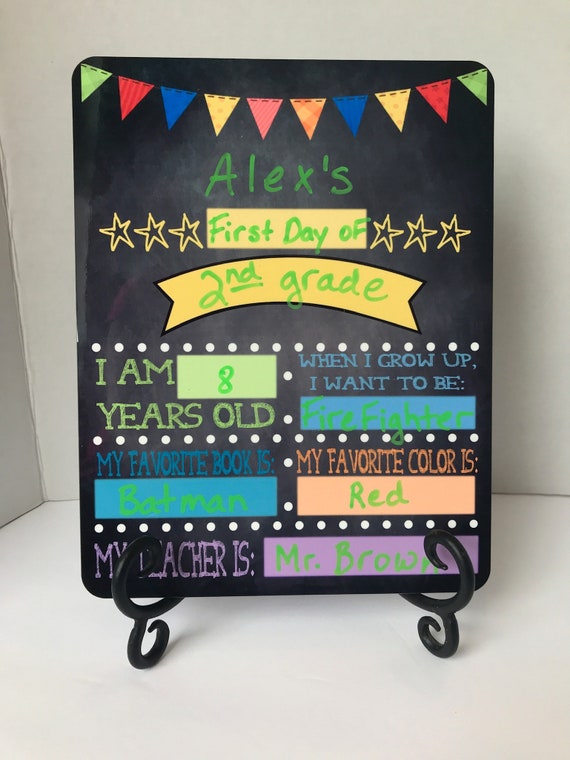 FIRST or LAST Day of School Dry Erase Board Reusable Etsy Italia