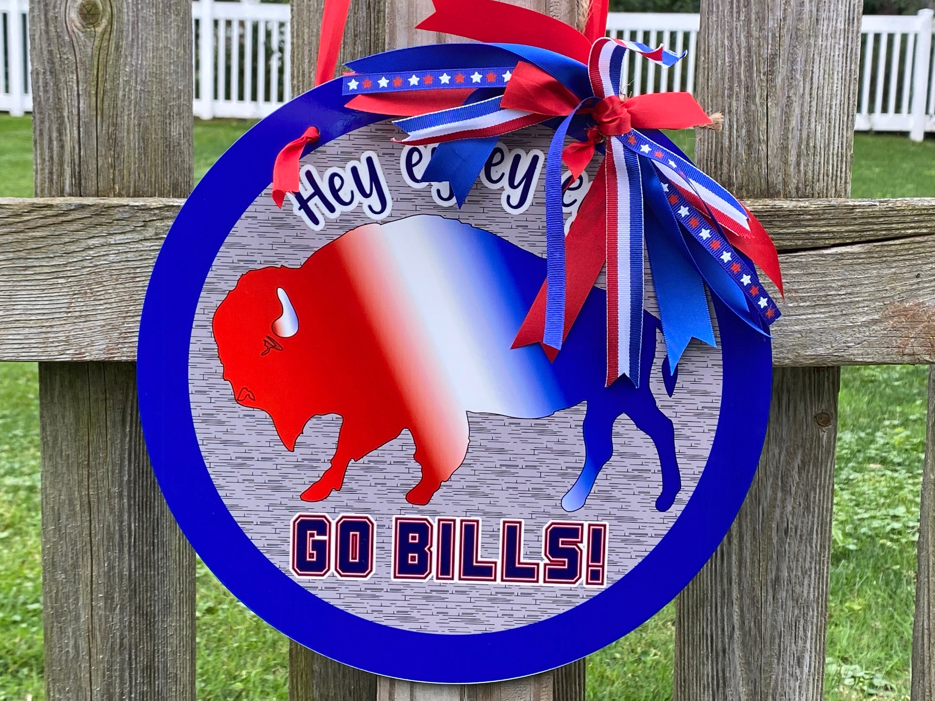 Buffalo Bills Door Hanger Let's Go Buffalo Door Etsy