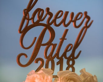Custom Personalized Cake Topper Hout rustiek | de heer Mevrouw Wedding | Doop | Verjaardag