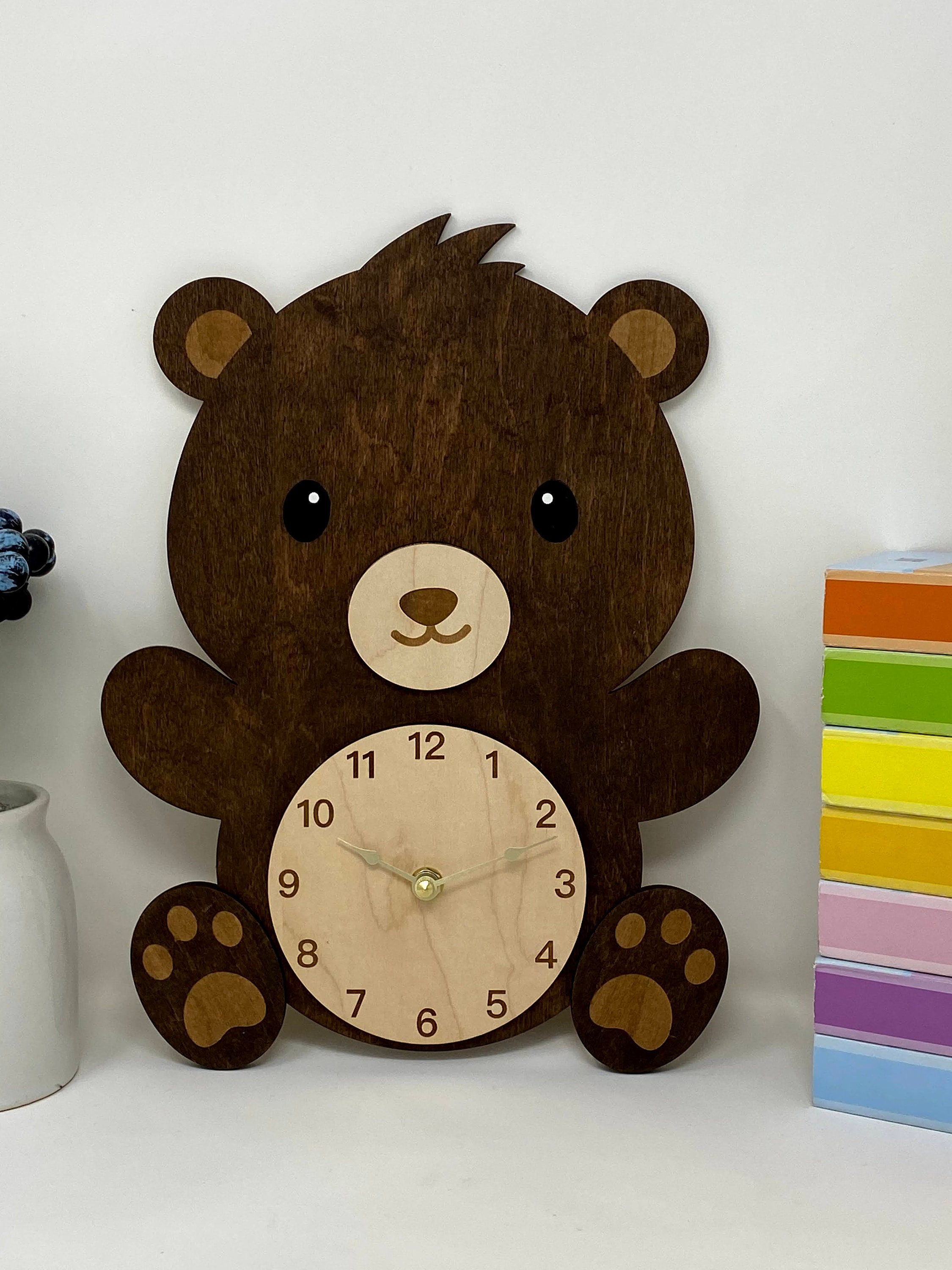 Latchhook Wall Clock ファンシー ウォールデコ くま ベア 10