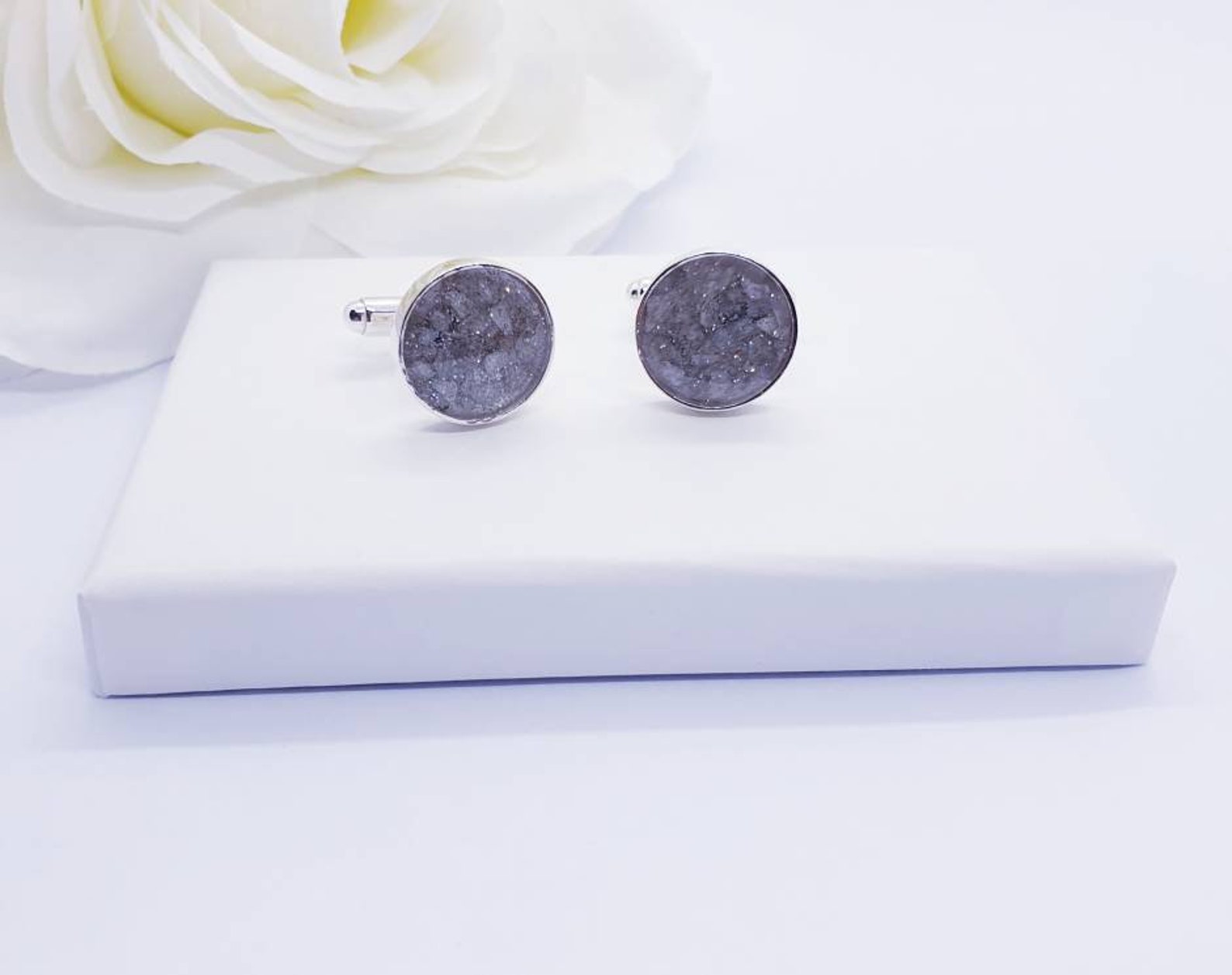 Cremation cufflinks ashes cufflinks pet ashes sterling Etsy.de