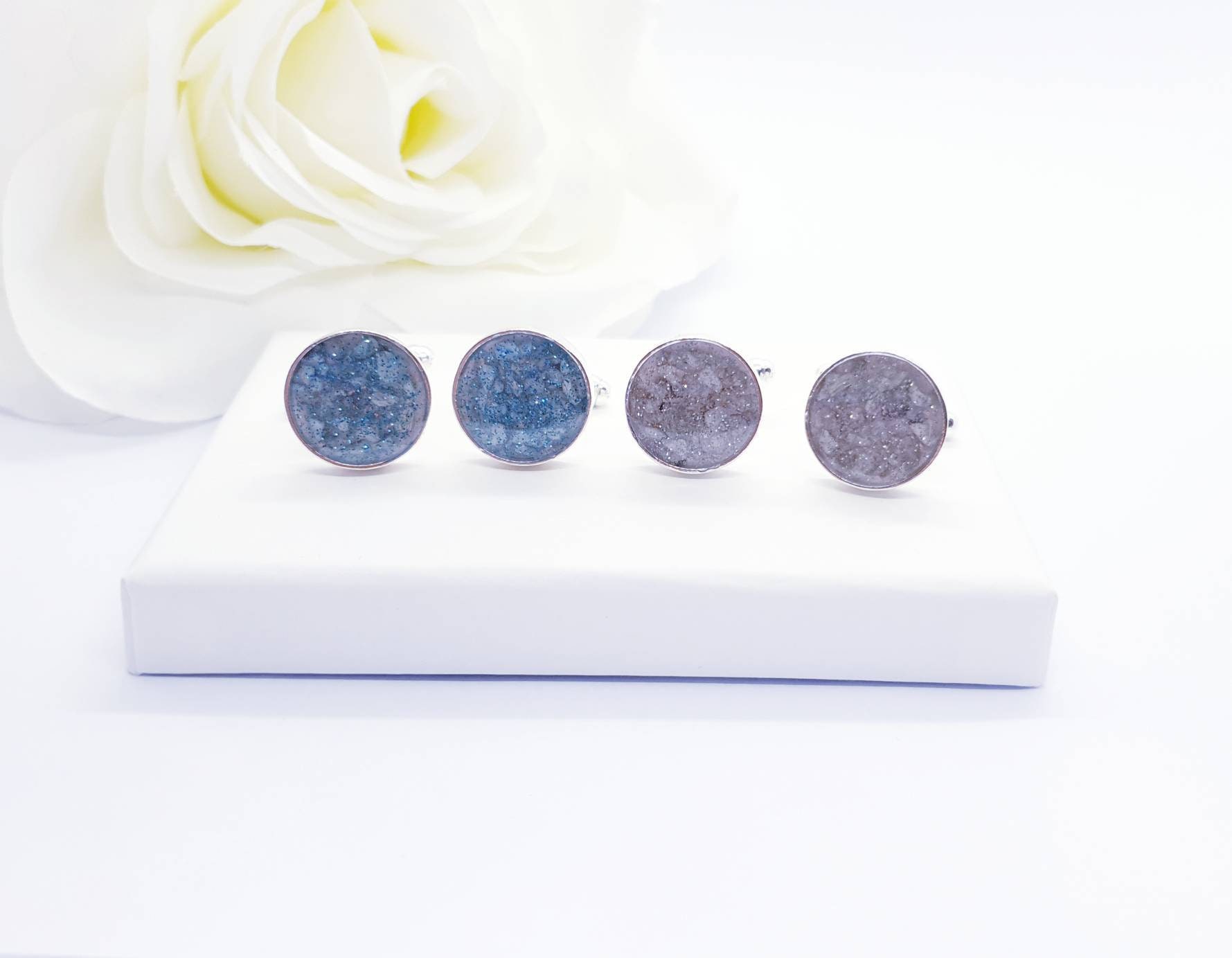 Cremation cufflinks ashes cufflinks pet ashes sterling Etsy.de