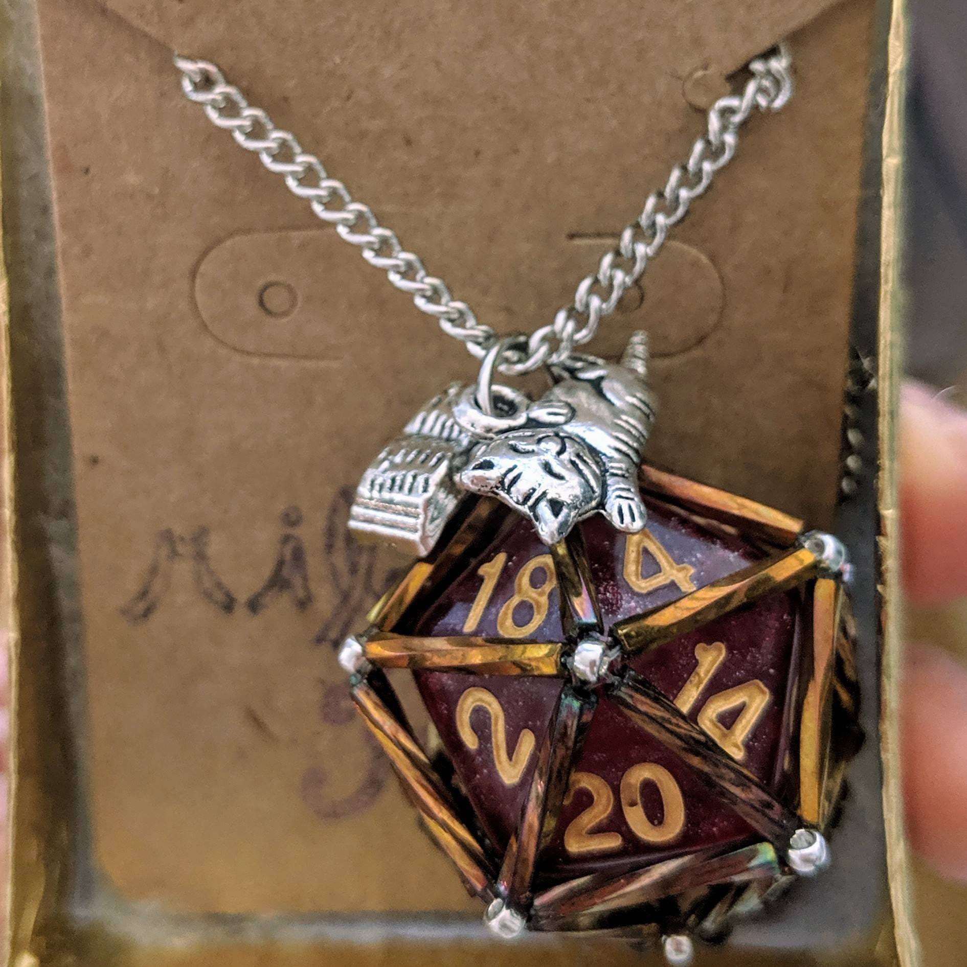 D20 Necklace Dungeons and Dragons Dungeon Master Gift D20 Jewelry