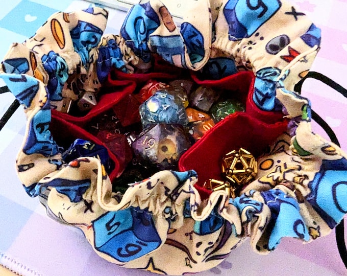 Dice Bag with Large Storage and 6 Pouches