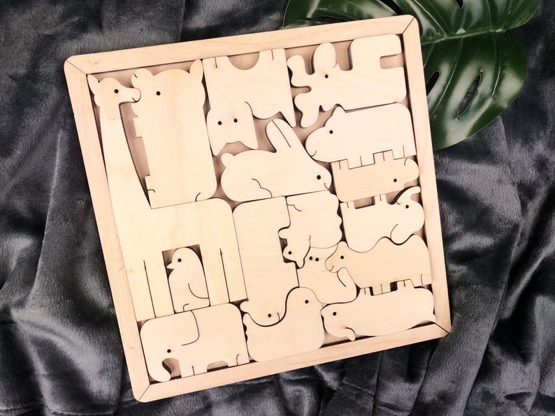 Download Animals Puzzle Game For Child Sorter Game Puzzle Laser Cut Vector Download Laser Cut Pattern Cnc File Dxf Cdr Ai Svg Files Digital Art Collectibles Vadel Com