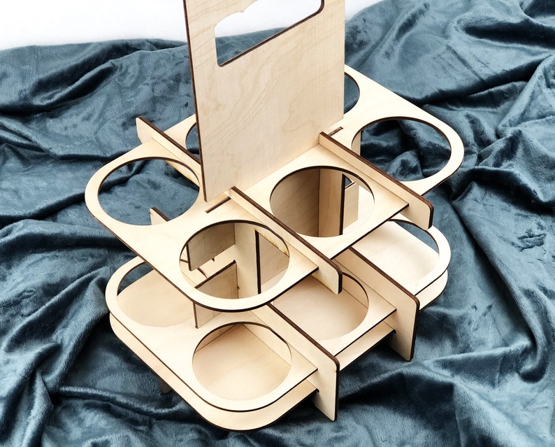 Laser Cut Pattern Beer dxf cdr ai svg files Beer holder CNC and laser