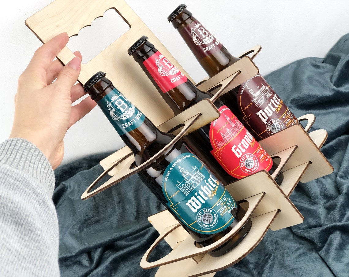 Beer Holder Laser Cut Vector Instant Download Beer Box Etsy