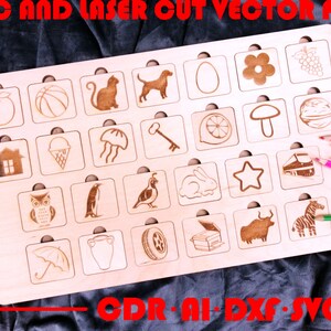 English Puzzle alphabet game for child | Alphabet Game Puzzle| Laser cut vector download Laser Cut Pattern | Dxf cdr ai SVG files | CNC file