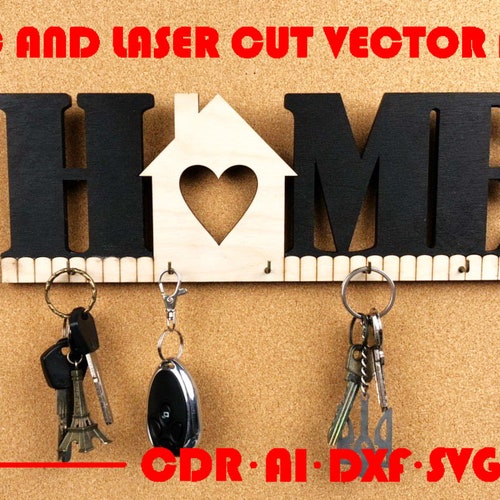 Key Holder. Vector Dxf Cdrsvg for CNC Vector File Digital Etsy