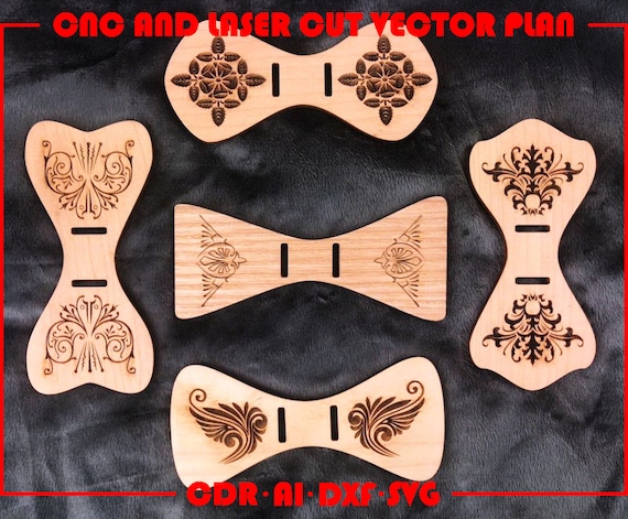 Download Bow Ties Set Of 5 Svg Bow Ties Svg File Bow Vector Laser Etsy