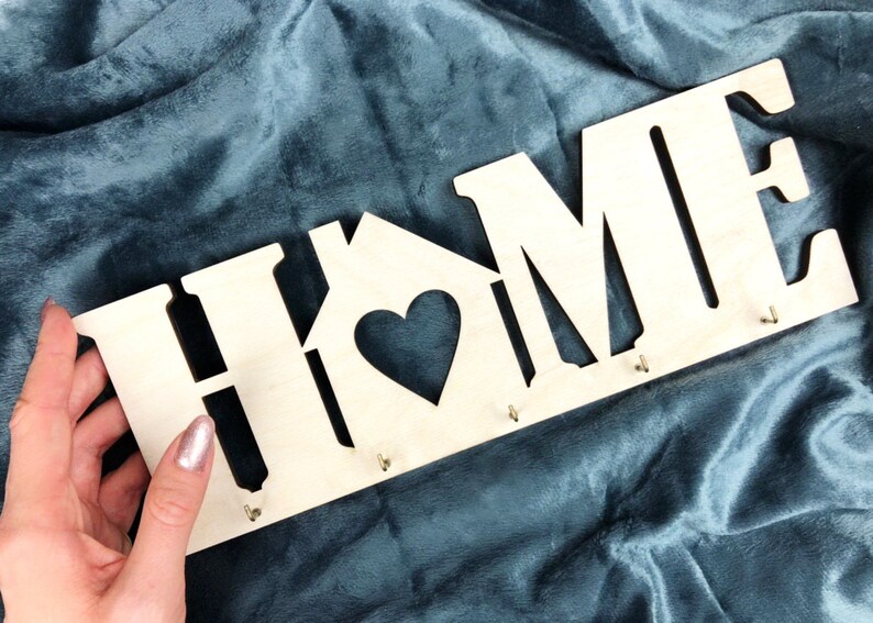 Home Wall Key Holder Key Hanger, Simple Key Holder, Key Rack Laser Cut ...