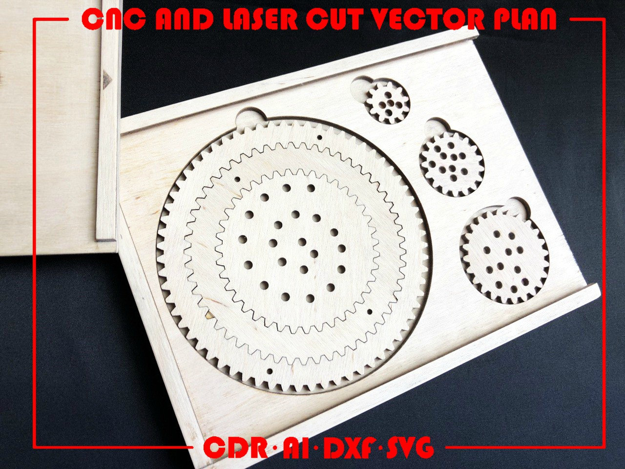 Kit Spirografo / Giochi educativi per bambini / Laser cut vector