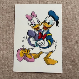 SALE-Disney Daisy and Donald Pair of Vintage Dufex Print